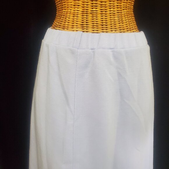 Vintage Devon IGLWU Union Made Size 10 Powder blue Polyester Midi Pencil skirt - Picture 2 of 11